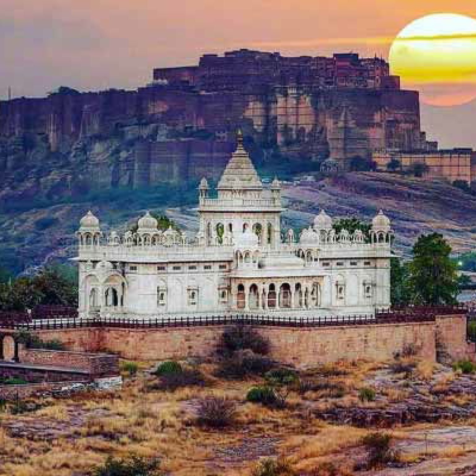 Mehrangarh-Fort-jodhpur-sunset-Rajasthan