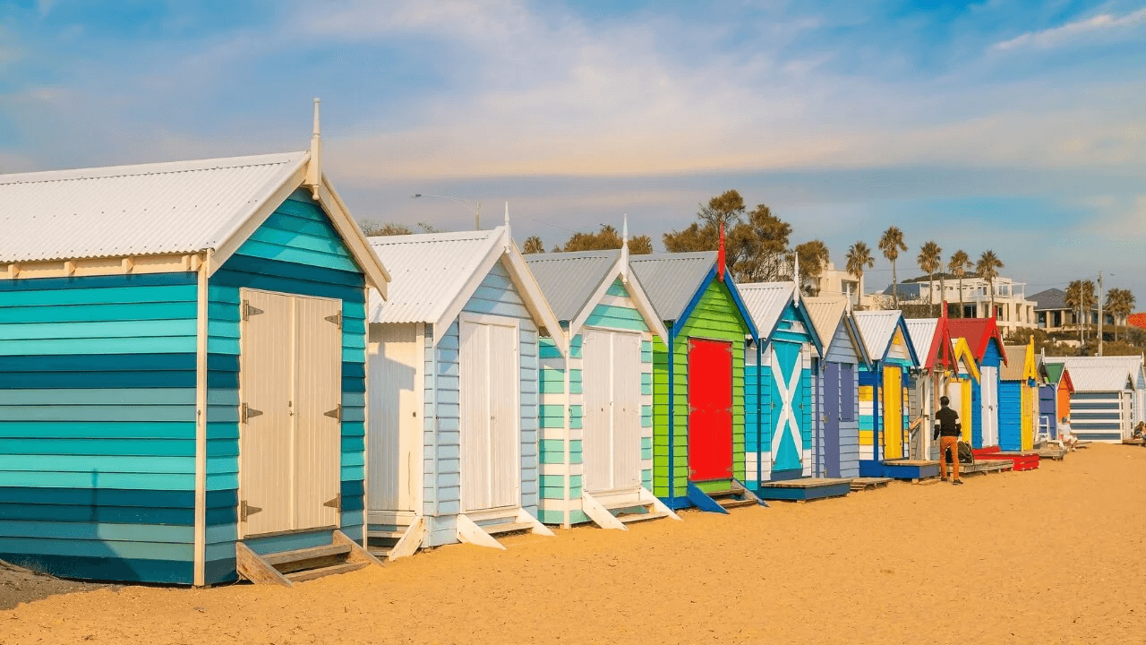 b) Brighton Bathing Boxes