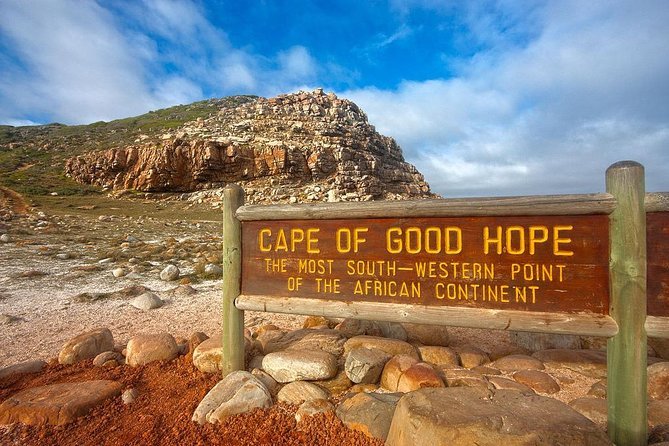 e) photo stop at the Cape of Good Hope